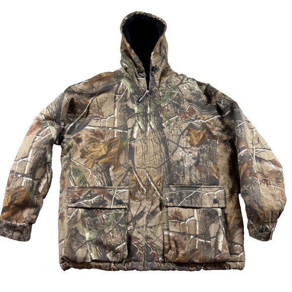 Realtree Other - Realtree Camo Insulated Hunting Jacket Parka Mens L 42-44 Hooded Winter Coat